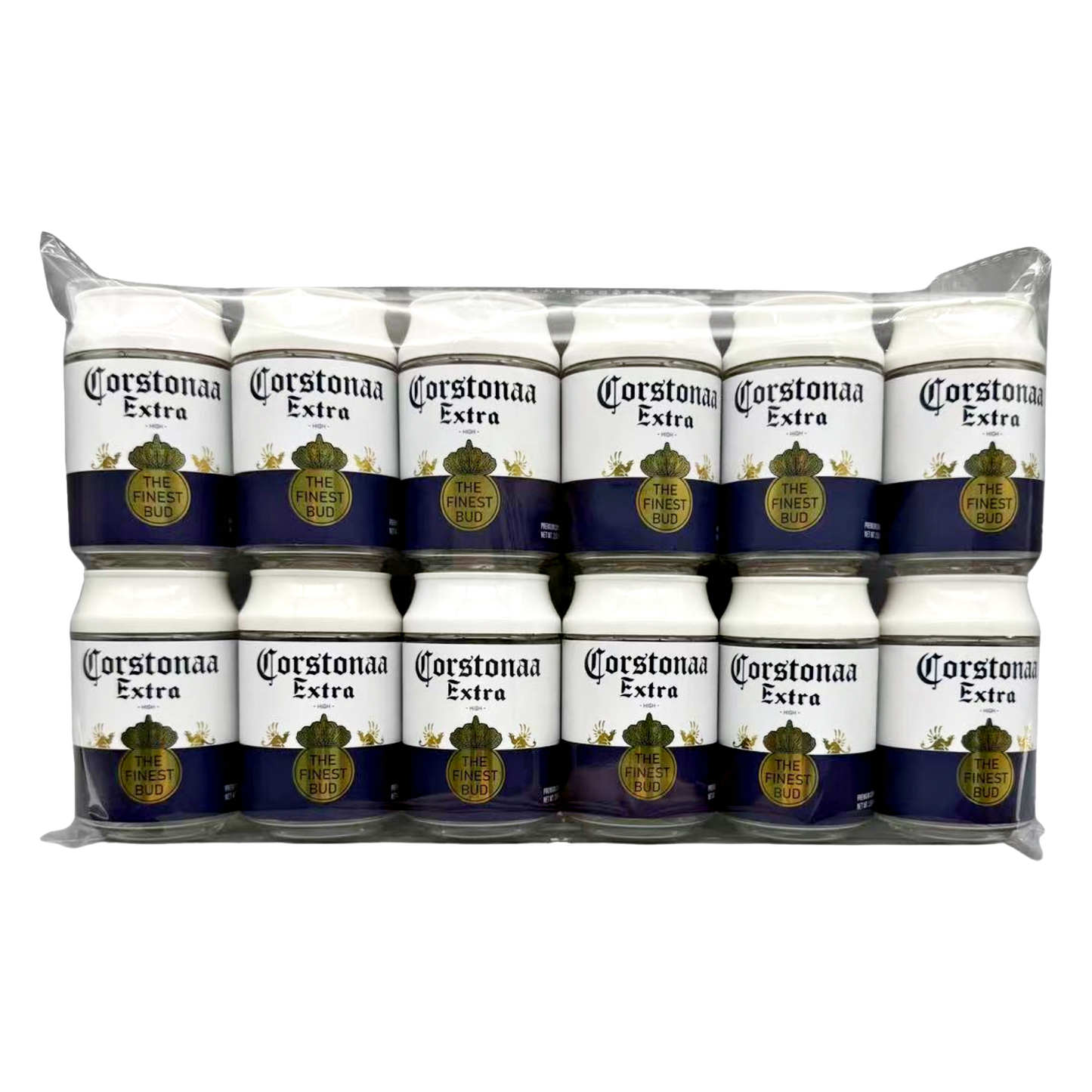 3.5g Plastic Soda Can Jar - Corstonaa Extra (12 Count)