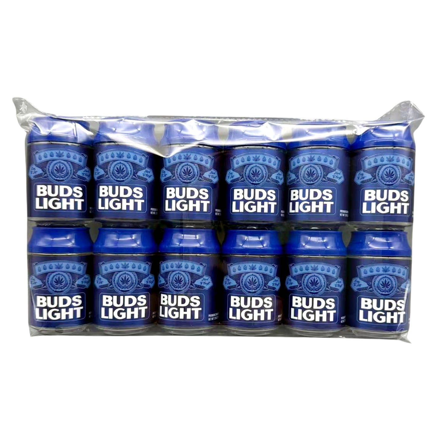 3.5g Plastic Soda Can Jar - Buds Light (12 Count)