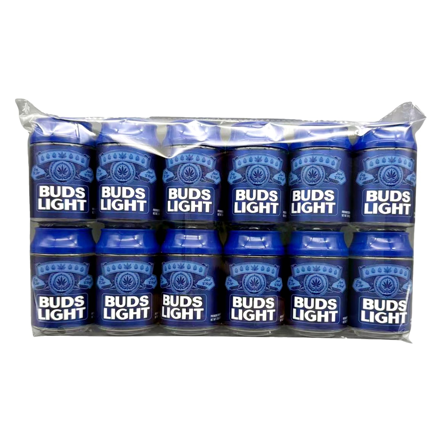 3.5g Plastic Soda Can Jar - Buds Light (12 Count)