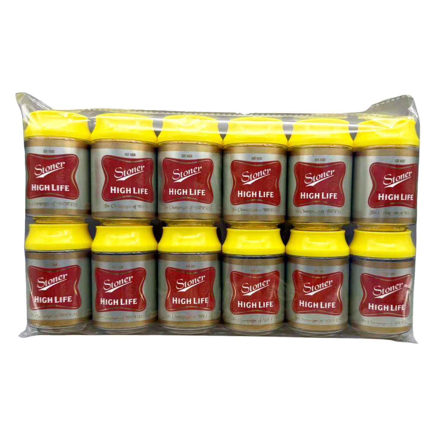 3.5g Plastic Soda Can Jar - Stoner High (12 Count)