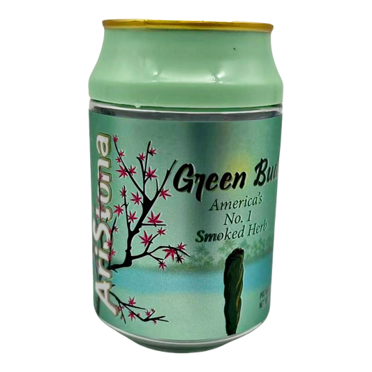 3.5g Plastic Soda Can Jar - Aristona Green Bud (12 Count)