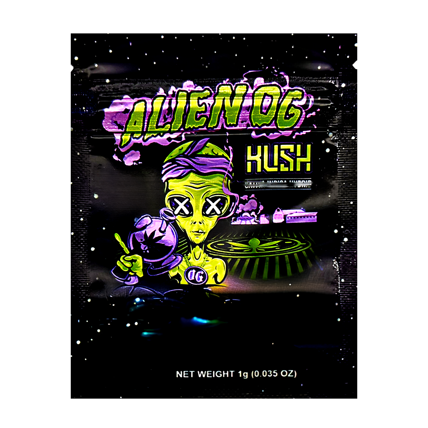1g Exotic Mylar Bag - Alien OG Hush (100 Count)