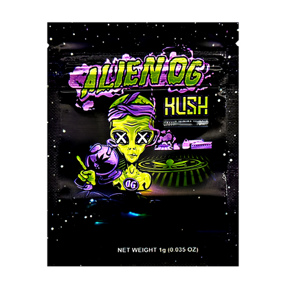 1g Exotic Mylar Bag - Alien OG Hush (100 Count)