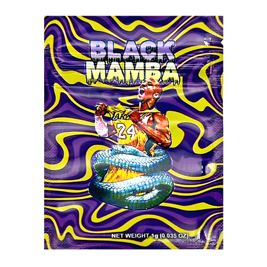 1g Exotic Mylar Bag - Black Mamba (100 Count)
