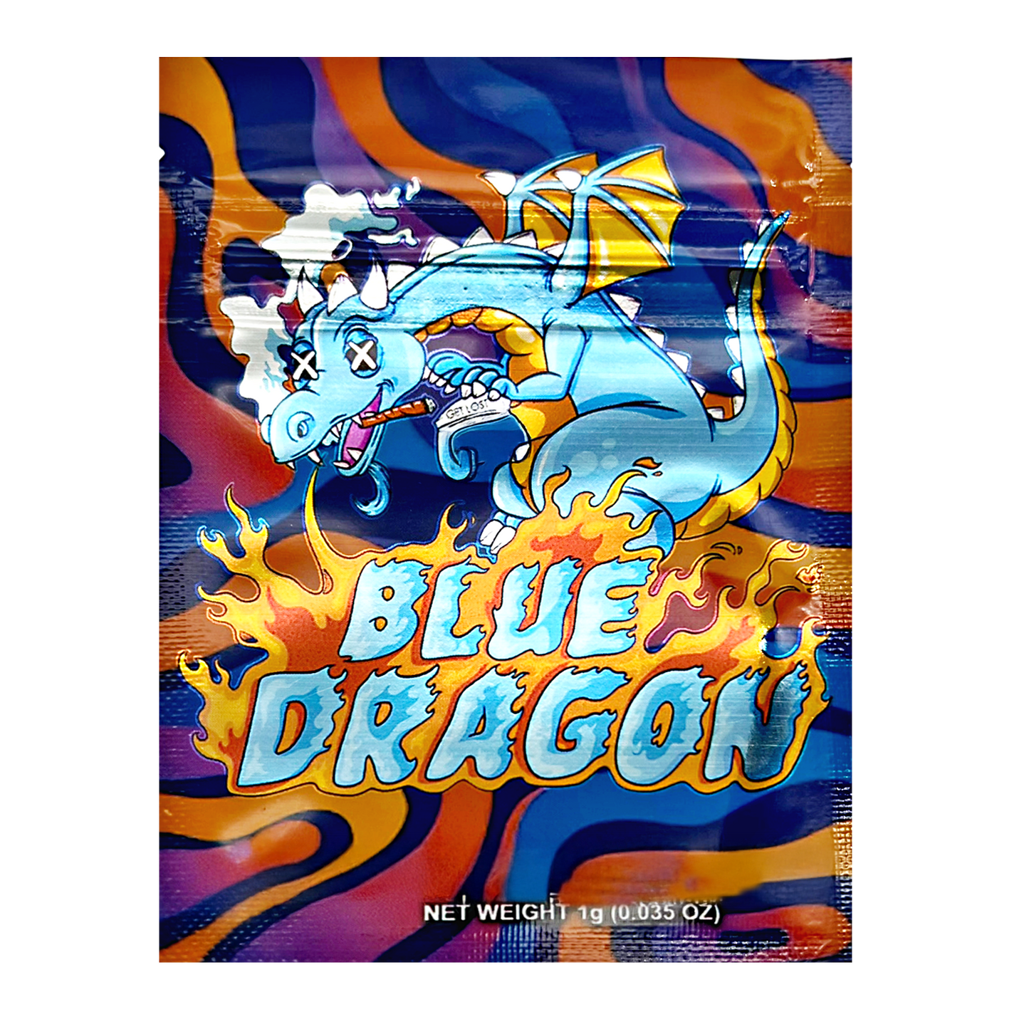 1g Exotic Mylar Bag - Blue Dragon (100 Count)