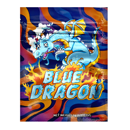 1g Exotic Mylar Bag - Blue Dragon (100 Count)