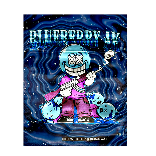 1g Exotic Mylar Bag - Blueberry AK (100 Count)