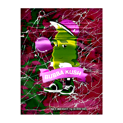 1g Exotic Mylar Bag - Bubba Kush (100 Count)