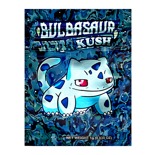 1g Exotic Mylar Bag - Bulbasaur Kush (100 Count)