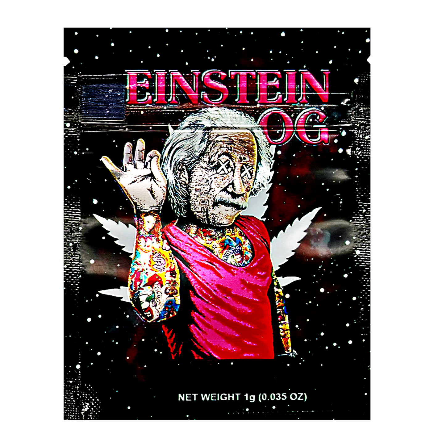 1g Exotic Mylar Bag - Einstein OG (100 Count)