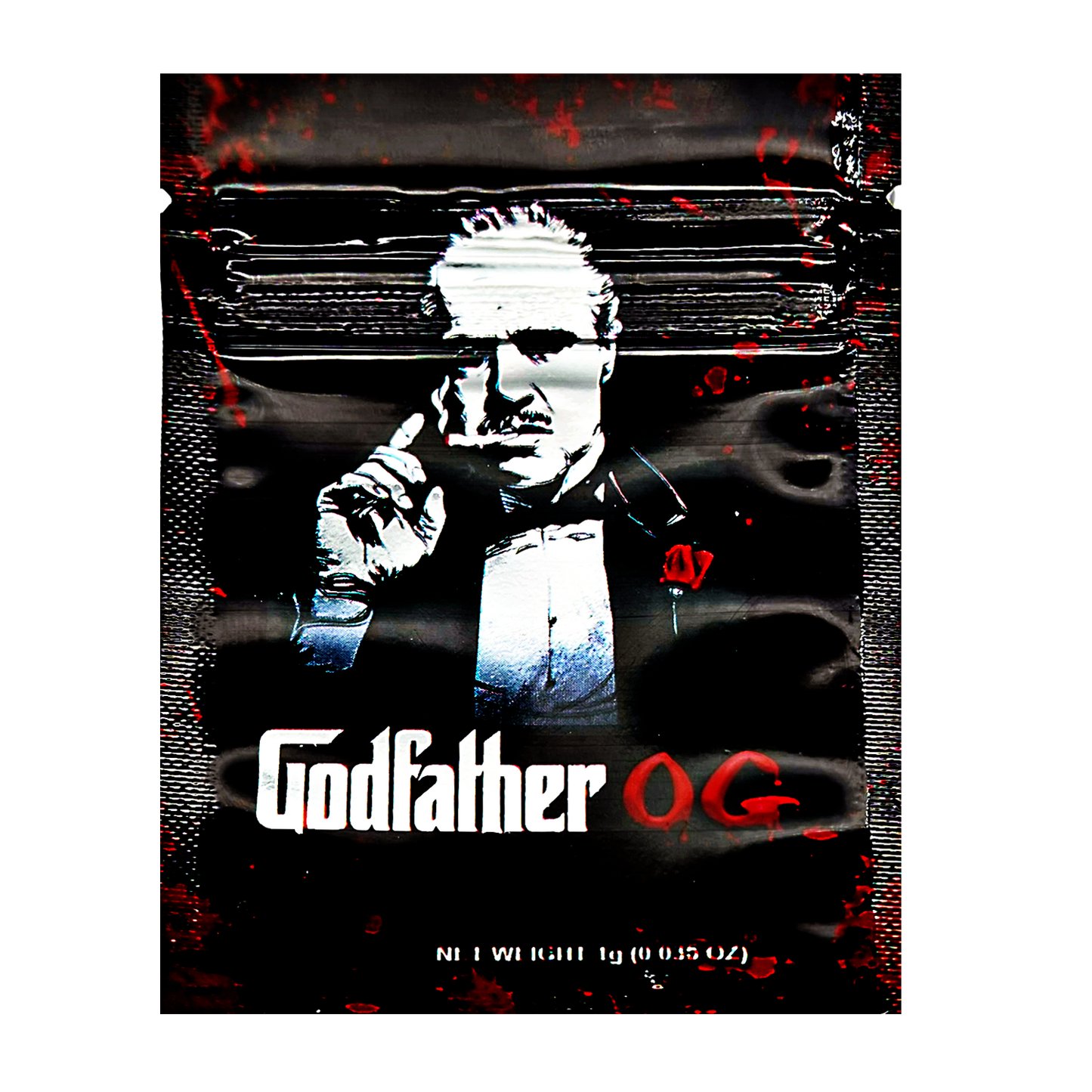 1g Exotic Mylar Bag - Godfather OG (100 Count)