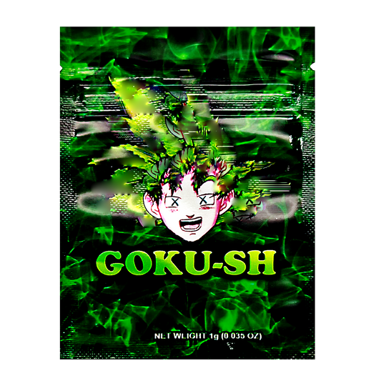 1g Exotic Mylar Bag - GOKU-SH Green (100 Count)