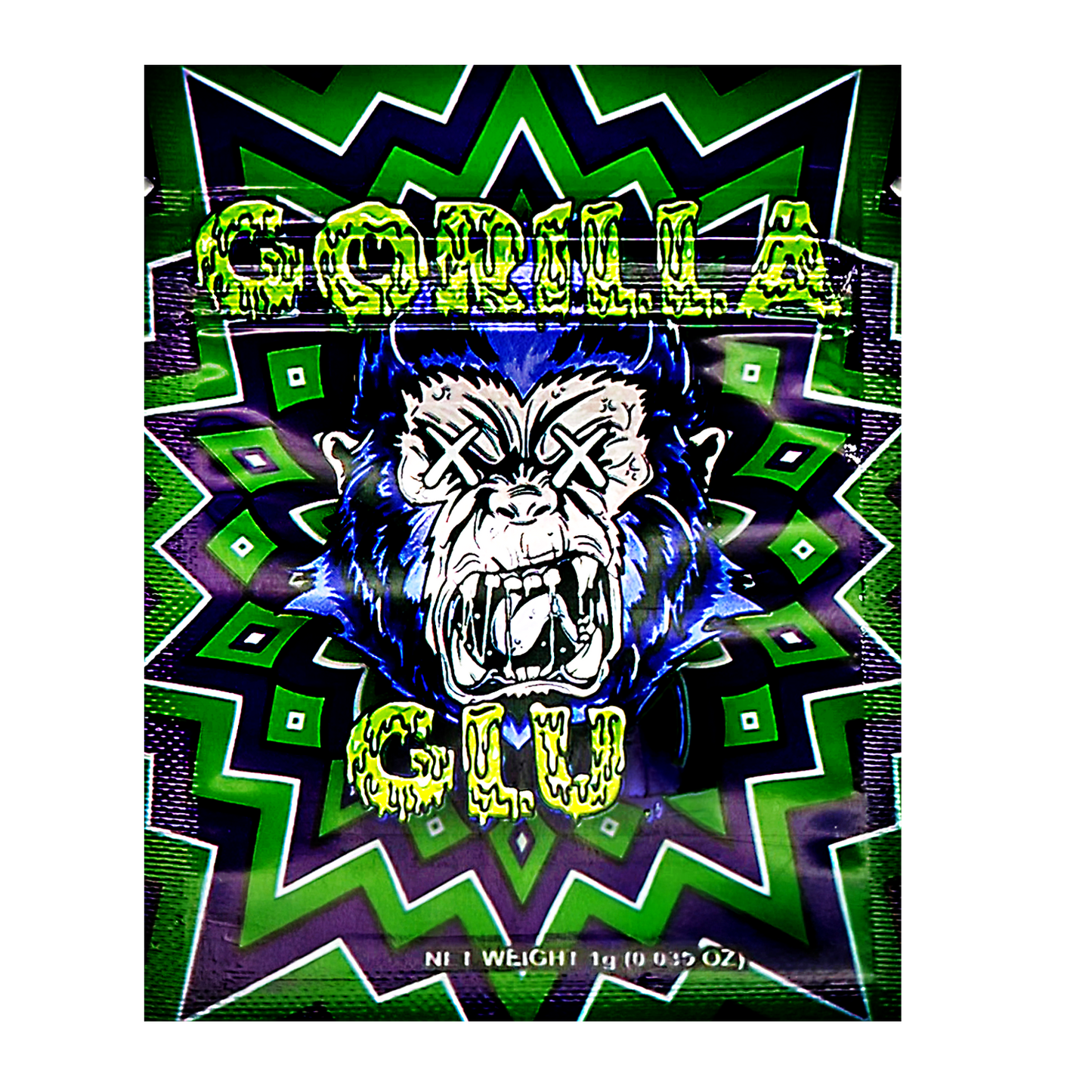 1g Exotic Mylar Bag - Gorilla Glue (100 Count)
