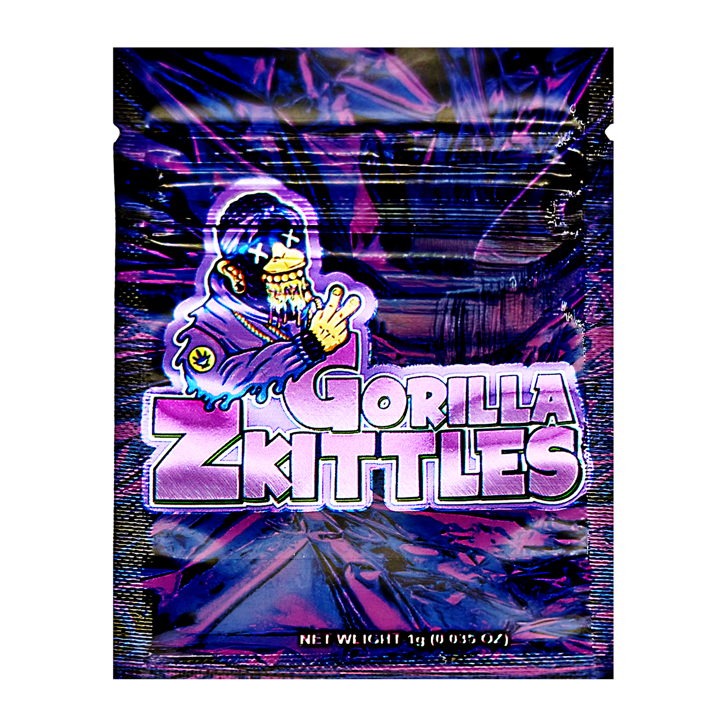 1g Exotic Mylar Bag - Gorilla Zkittles (100 Count)