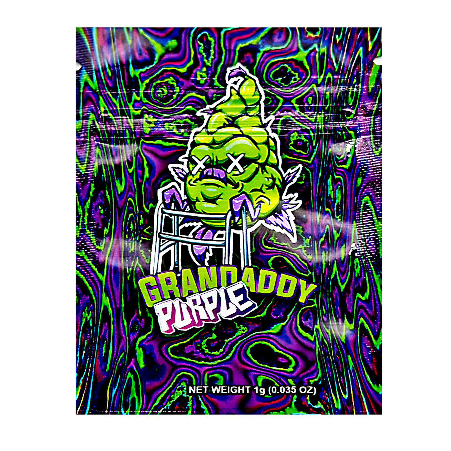 1g Exotic Mylar Bag - Grandaddy Purple (100 Count)