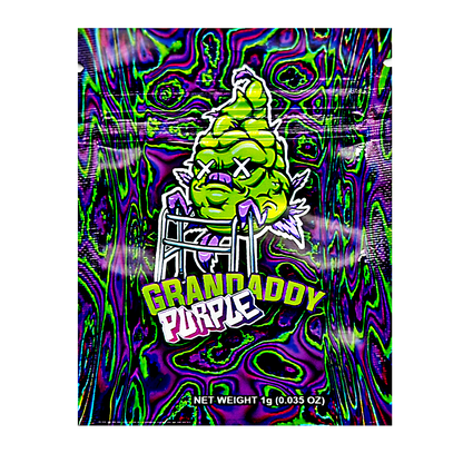 1g Exotic Mylar Bag - Grandaddy Purple (100 Count)