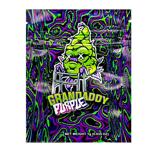 1g Exotic Mylar Bag - Grandaddy Purple (100 Count)