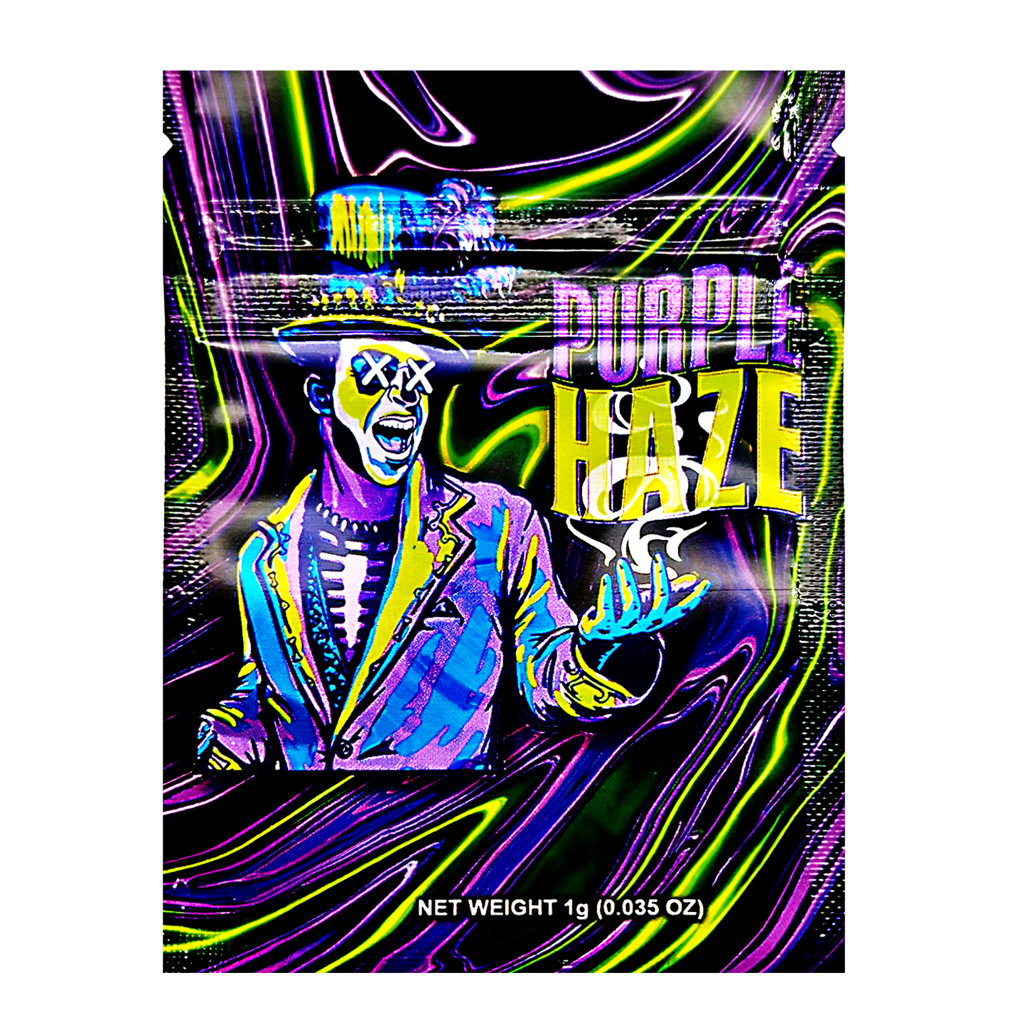1g Exotic Mylar Bag - Purple Haze Voodoo (100 Count)