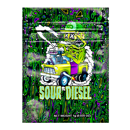 1g Exotic Mylar Bag - Sour Diesel Truck (100 Count)