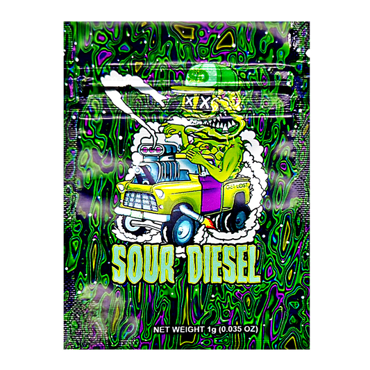 1g Exotic Mylar Bag - Sour Diesel Truck (100 Count)