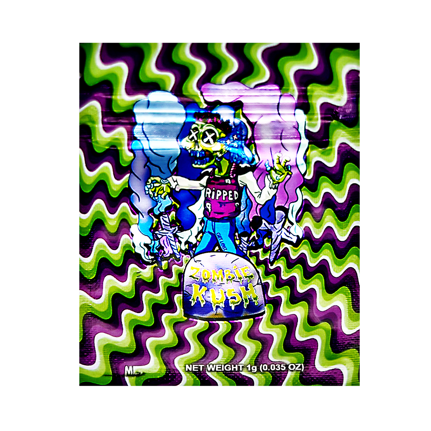 1g Exotic Mylar Bag - Zombie Kush (100 Count)