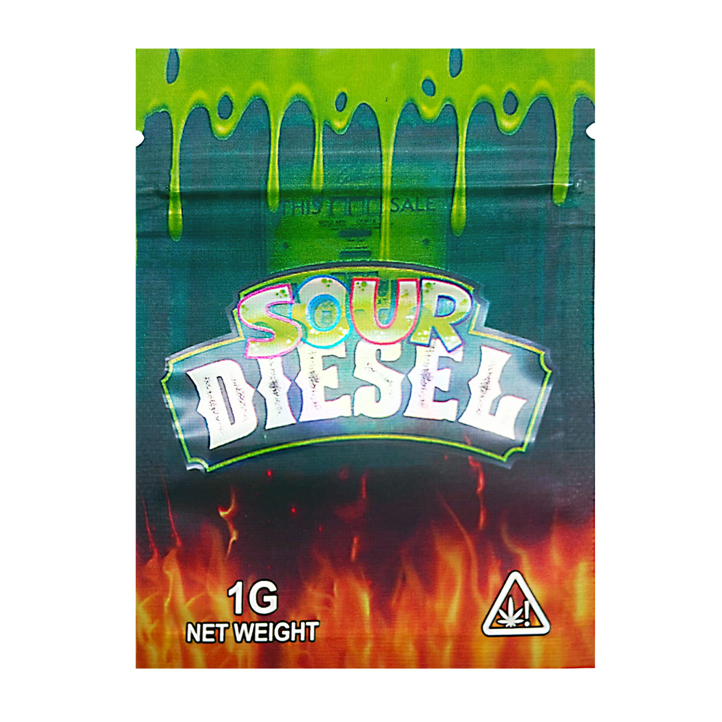 1g Exotic Mylar Bag - Sour Diesel (100 Count)