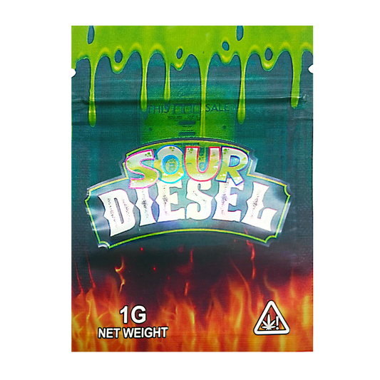 1g Exotic Mylar Bag - Sour Diesel (100 Count)