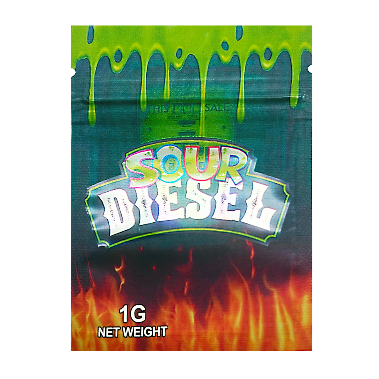 1g Exotic Mylar Bag - Sour Diesel (100 Count)