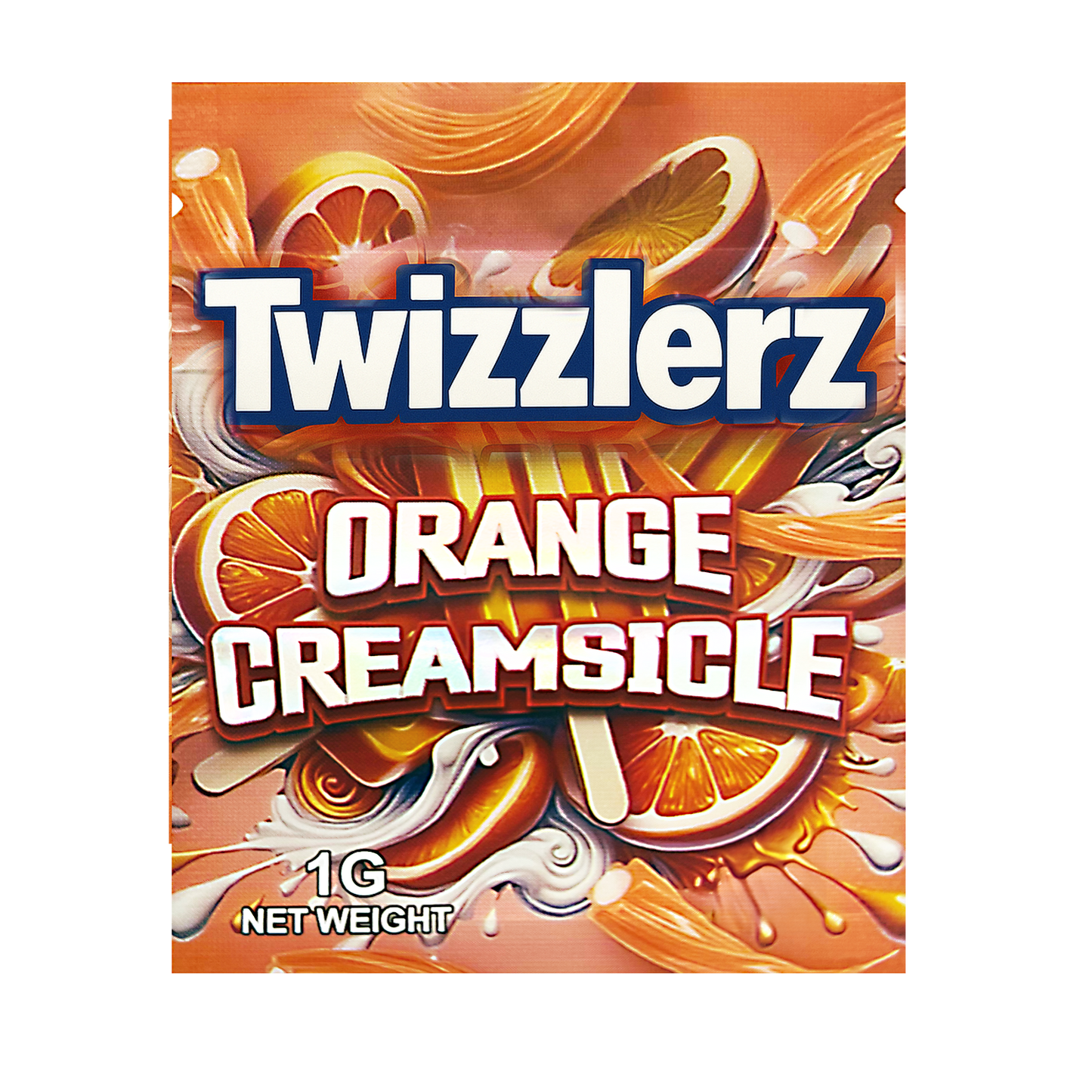 1g Exotic Mylar Bag - Twizzlerz Orange Creamsicle (100 Count)