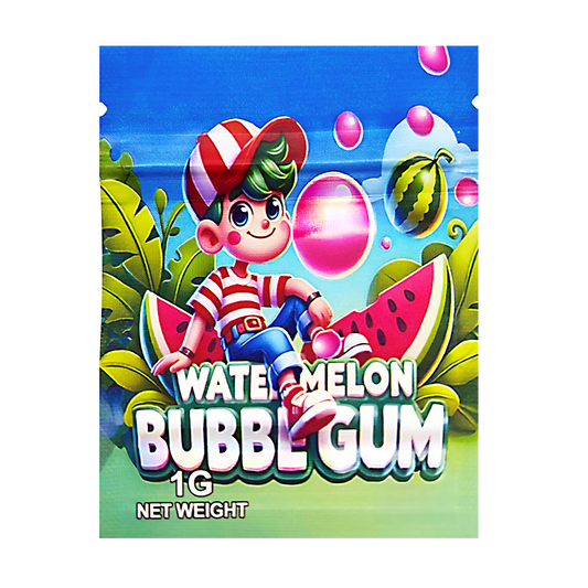100 Pack – 1g Exotic - CMB - Mylar Bags Resealable Foil Packaging Pouches - Watermelon Bubblegum