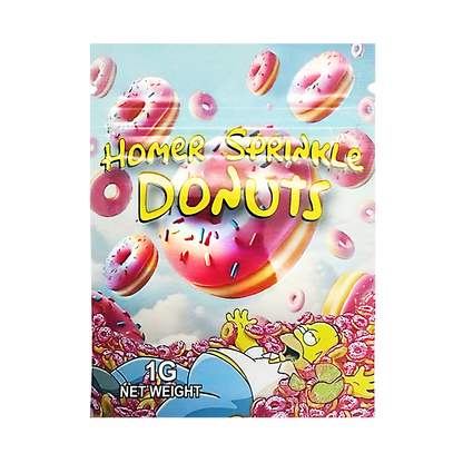 1g Exotic Mylar Bag - Homer Sprinkle Donut (100 Count)