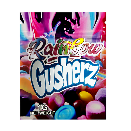 1g Exotic Mylar Bag - Rainbow Gusherz (100 Count)