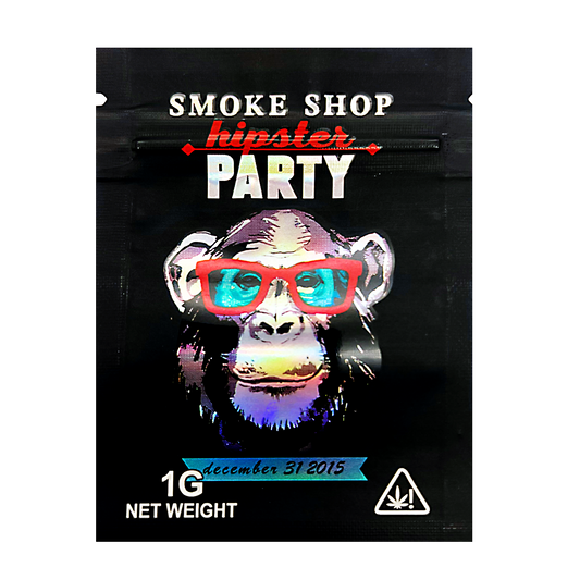 1g Exotic Mylar Bag - Smoke Shop Hipster Party (100 Count)