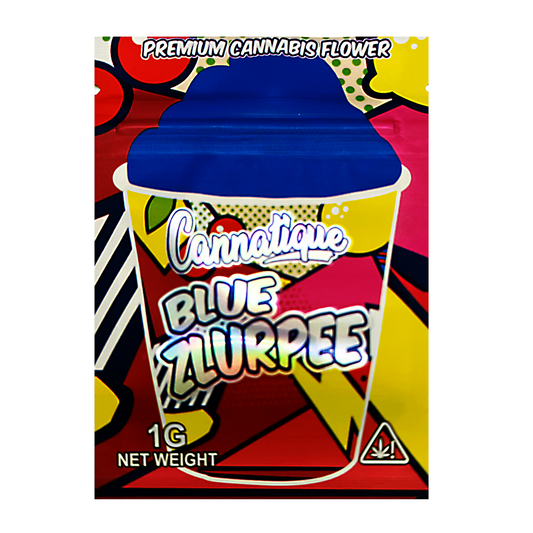 1g Exotic Mylar Bag - Cannatique Blue Zlurpee (100 Count)