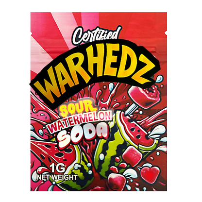 1g Exotic Mylar Bag - Warhedz Sour Waternelon Soda (100 Count)