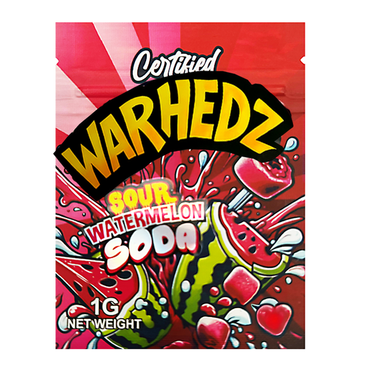 1g Exotic Mylar Bag - Warhedz Sour Waternelon Soda (100 Count)