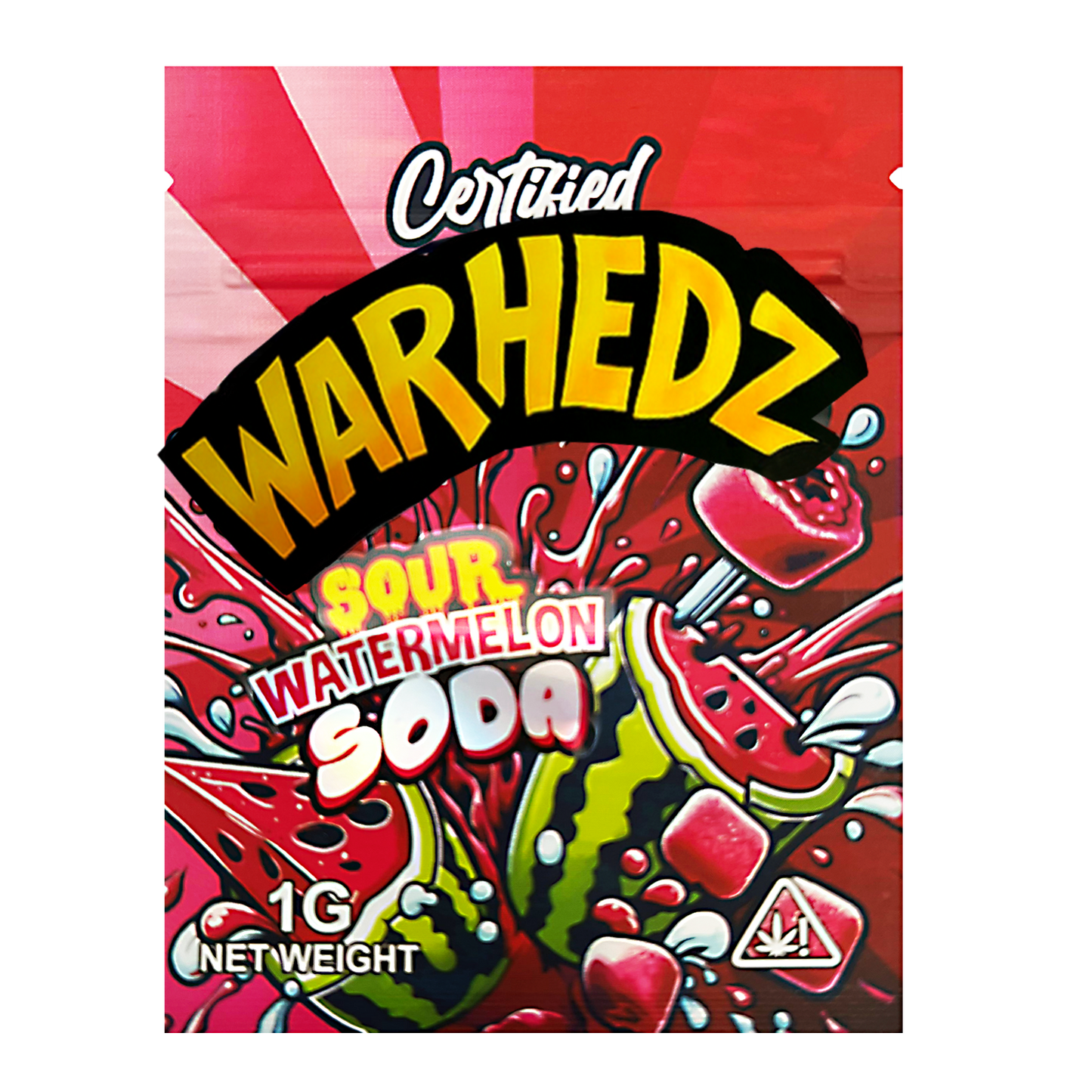 1g Exotic Mylar Bag - Warhedz Sour Waternelon Soda (100 Count)
