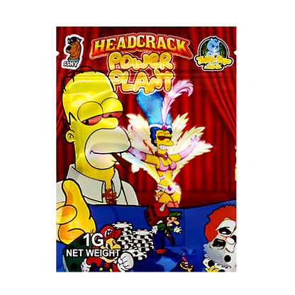 1g Exotic Mylar Bag - Headcrack Power Plant Simpsons (100 Count)