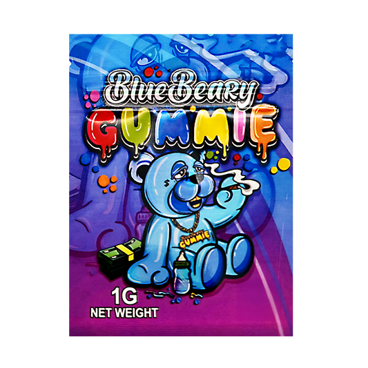 1g Exotic Mylar Bag - BlueBeary Gummie (100 Count)