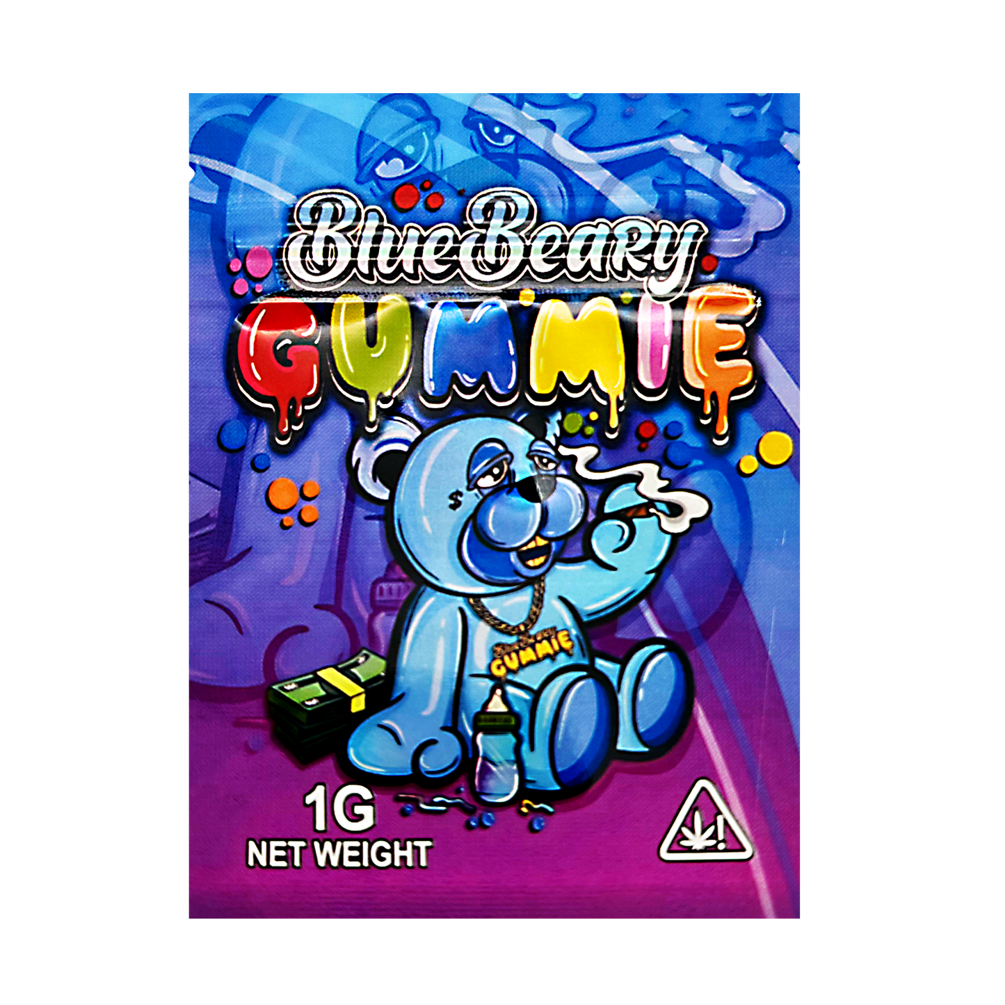 1g Exotic Mylar Bag - BlueBeary Gummie (100 Count)