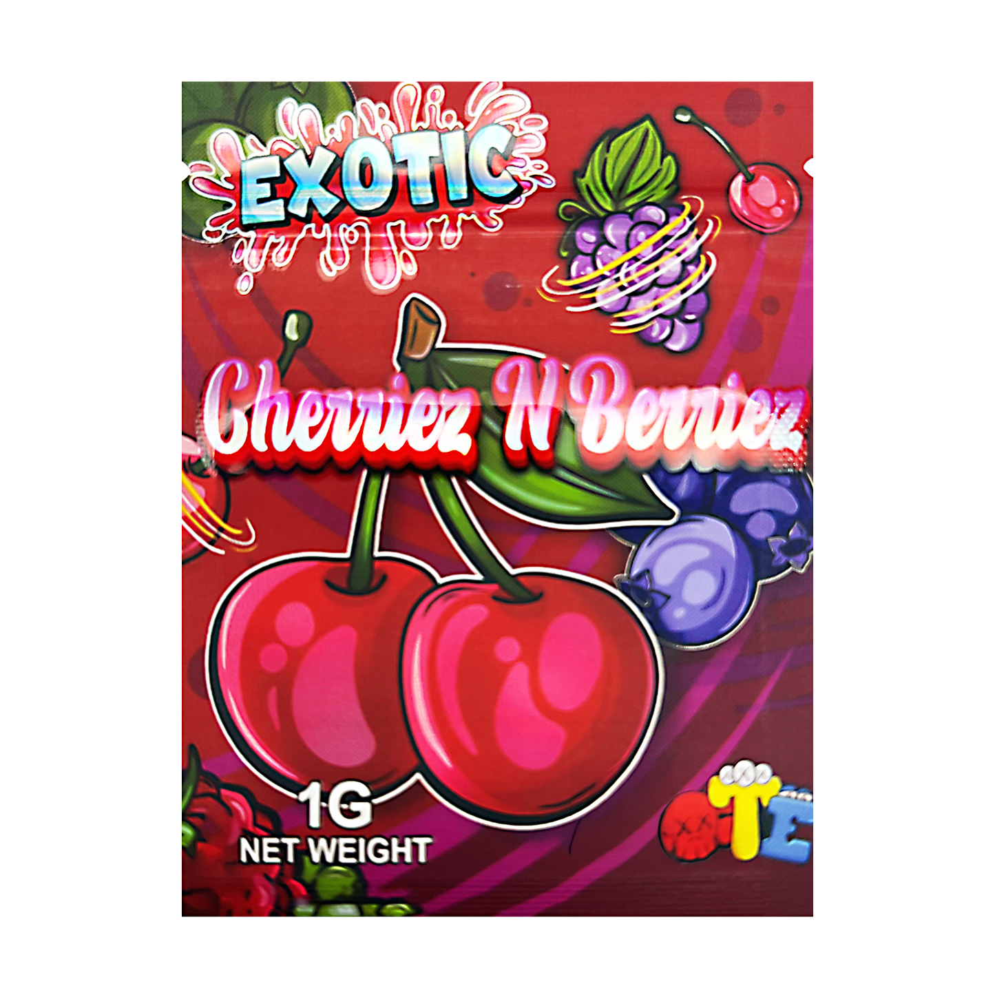 1g Exotic Mylar Bag - Exotic Cherriez N Berriez (100 Count)