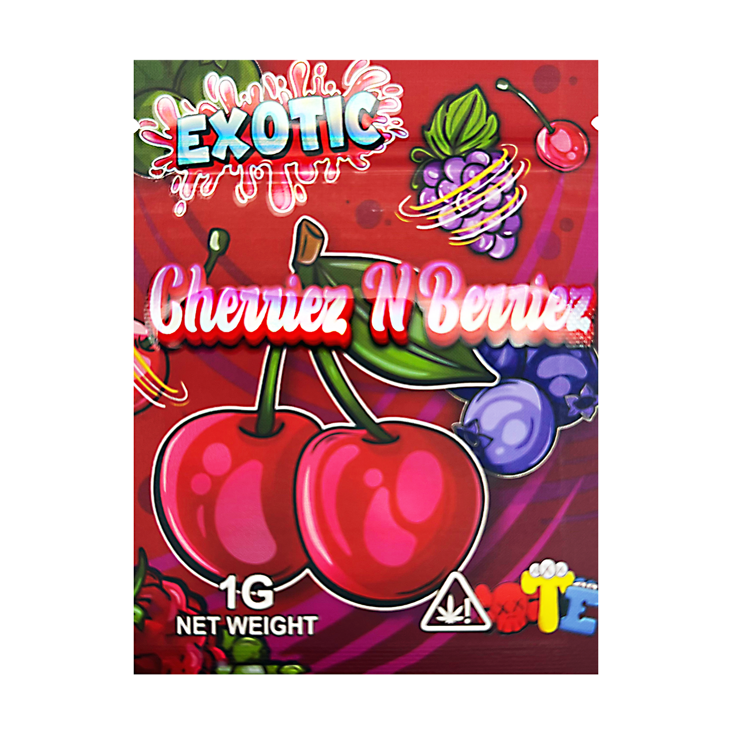 1g Exotic Mylar Bag - Exotic Cherriez N Berriez (100 Count)