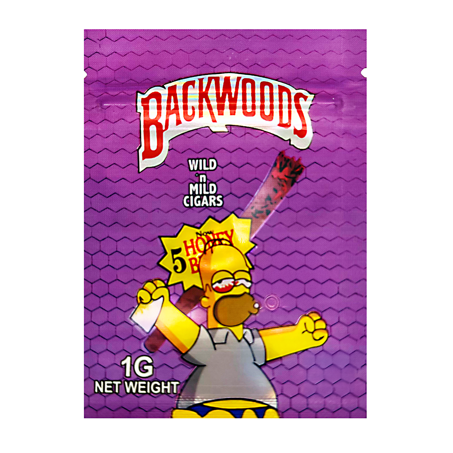 1g Exotic Mylar Bag - Backwoods Homer Simpsons (100 Count)