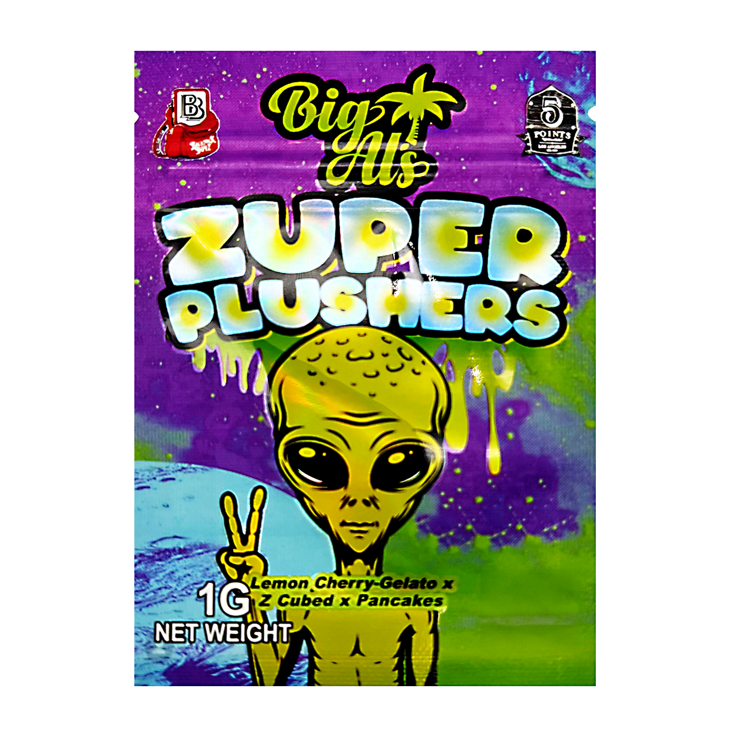 1g Exotic Mylar Bag - Big Als Zuper Plushers (100 Count)