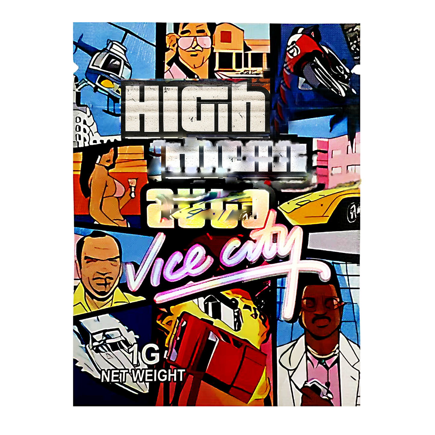 1g Exotic Mylar Bag - High Theft Auto Vice City (100 Count)
