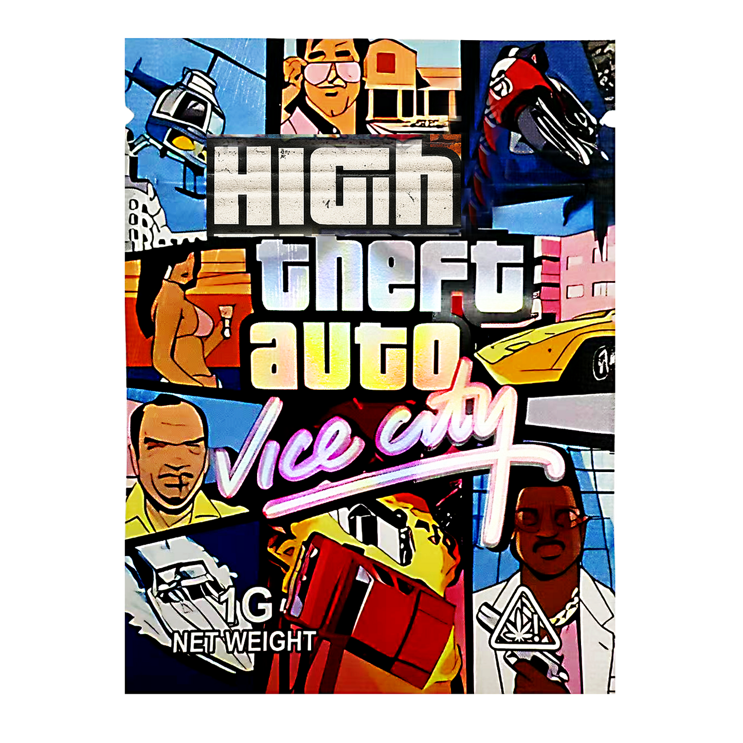 1g Exotic Mylar Bag - High Theft Auto Vice City (100 Count)