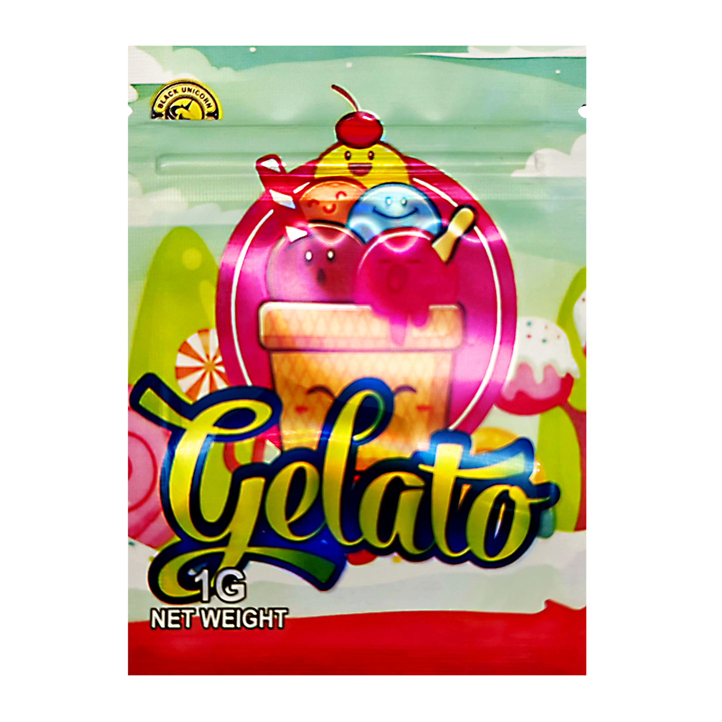 1g Exotic Mylar Bag - Gelato Happy Faces (100 Count)