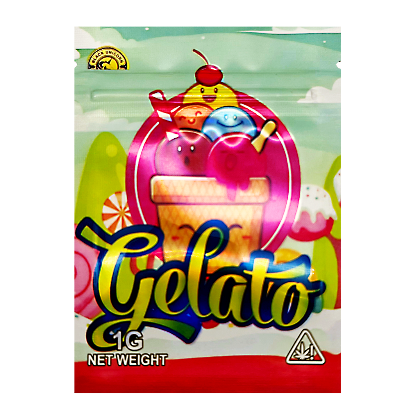 1g Exotic Mylar Bag - Gelato Happy Faces (100 Count)