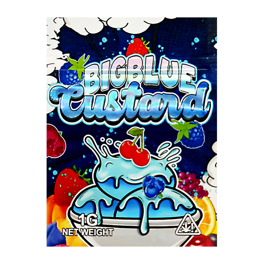 1g Exotic Mylar Bag - Big Blue Custard (100 Count)