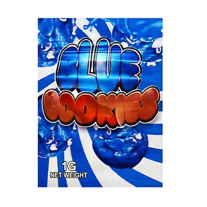 1g Exotic Mylar Bag - Blue Cookies Stripe (100 Count)